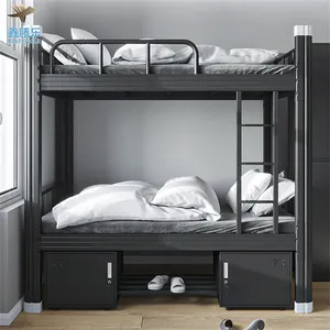 Penjualan terlaris kualitas tinggi desain baru hemat ruang di bawah tempat tidur gaya Amerika kembar di atas tempat tidur tingkat ganda penuh