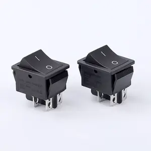 LECI Factory Custom Black 4-pin Switch 16A 250V ON-OFF UL KC VDE Certified Brand Push-button Switch Over Rocker Switch