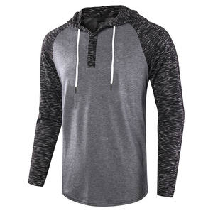 Moda stile <span class=keywords><strong>spazio</strong></span> tinto in filato Slim Fit t-Shirt a maniche lunghe con cappuccio eleganti bottoni in Jersey set felpa da <span class=keywords><strong>uomo</strong></span> abiti da allenamento per <span class=keywords><strong>uomo</strong></span> - Product Image 3