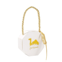 Boîte cadeau portable pour le Festival de la Lune avec motif Château de Chameau, dorure à chaud, boîte en papier couché pliable, pour fêtes, Guangzhou