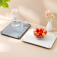 Tapis de séchage de vaisselle rectangulaire classique en diatomite écologique, taille personnalisée, séchage rapide, pour comptoir de cuisine domestique