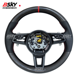 Pors-che Panamera Cayenne <span class=keywords><strong>Macan</strong></span> Cayman GT4 Boxster 718 981 911 991 991,2 992 Volante de fibra de carbono de cuero GT mejorado - Product Image 1