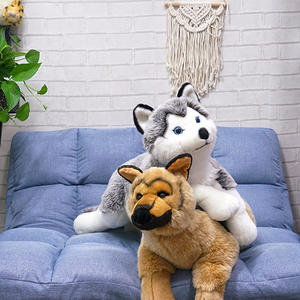 Peluche Husky en position couchée, jouet en peluche pour enfants, oreiller de confort, grand chien, rembourrage 100% polyester, Noël - Product Image 3