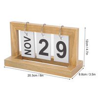 Décor de bureau pratique en bois calendrier mois Date tableau à feuilles mobiles autoportant élégant pour les bureaux à domicile