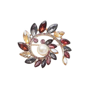 Broches unisexes en alliage de zinc plaqué or LEPAI avec cristaux pour mariage, fiançailles, cadeau - Vente en gros - Product Image 2