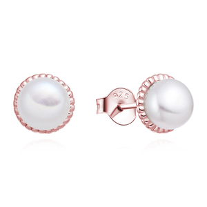 <strong>Small</strong> Light Weight 925 Sterling <strong>Silver</strong> Fresh Water Pearl Earring <strong>Stud</strong> - Product Image 3