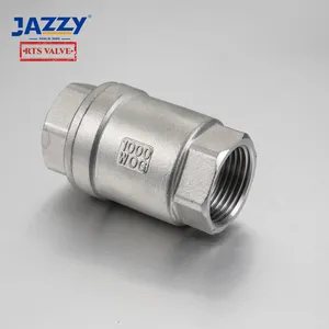 JAZZY stainless steel 304 316 threaded vertical spring check valve for water/oil/gas industrial Ball Valve stainless steel Valve