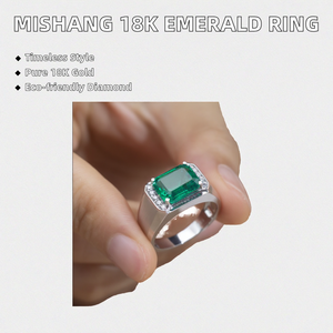 Mishang Customize Gemstone <b>Jewelry</b> 18K Gold 3.5CT Lab Grown <b>Diamond</b> Classic Wedding Engagement Ring Gift for Party Certified - Product Image 2