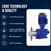 Bomba Dosificadora de Diafragma Electromagnética DC-M, Flujo Ajustable de 0-100% para Transferencia de Líquidos Químicos