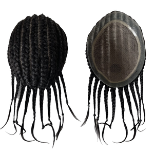 Base de Seda # Sistema de Reemplazo Capilar <span class=keywords><strong>con</strong></span> <span class=keywords><strong>Trenzas</strong></span> <span class=keywords><strong>Africanas</strong></span> Rizadas 1b, 8x10, Peluca de <span class=keywords><strong>Trenzas</strong></span> <span class=keywords><strong>Africanas</strong></span> Rizadas para <span class=keywords><strong>Hombres</strong></span> Africanos - Product Image 4