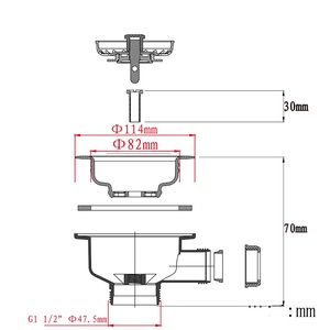 TALEA saringan keranjang wastafel dapur, 3 1/2 inci warna wastafel, pembuangan keranjang wastafel tahan karat plastik 3.5" - Product Image 4