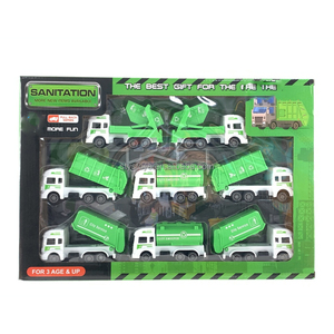 <strong>Mini</strong> Scale Unisex Toy Vehicle Set 8Pcs Sanitation <strong>Garbage</strong> <strong>Truck</strong> Pull-back City Services Vehicle Toy Set Kids Car Model - Product Image 6