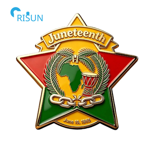 Imán de Refrigerador, Pin de Solapa, Broche y Pin Esmaltado Personalizados para el Día de la Emancipación de los Negros en EE. UU. (Juneteenth) - Product Image 2