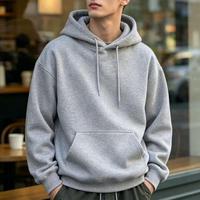 Hoodie Sweatshirt Drop Shoulder dengan Logo Printing, Hoodie Custom Print, Hoodie Gaya Populer, Hoodie Katun Boxy