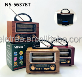 Eletree Ns-6637Bt Nns Nostalji Vintage Portable Bass Enhancement Hd Built-In Speaker Mp3 & Fm Fm Radio