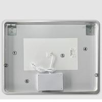 Miroir de salle de bain en acrylique LED SHOUYA avec éclairage, anti-buée, miroir éclairé à intensité réglable
