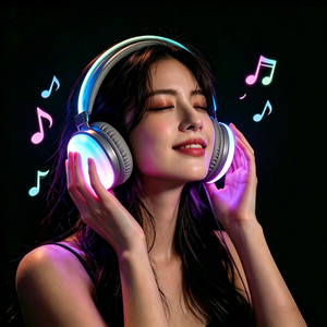 Auriculares Inalámbricos Bluetooth con Orejeras RGB, <span class=keywords><strong>Cascos</strong></span> de Audio - Product Image 2