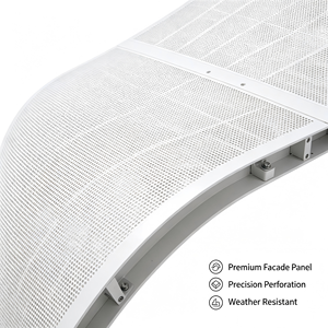 Panneau de façade de bâtiment en composite d'aluminium perforé, revêtement PVDF, système de montage rapide pour revêtement mural extérieur commercial - Product Image 4