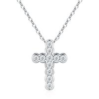 Collier en argent S925 émaillé motif trèfle et ours, Nouveauté 2026, Bijou romantique avec moissanite étincelante, Chaîne réglable et superposable