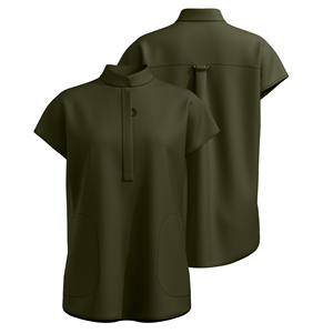 Kitmaz Women's Medical Mandarin Collar Scrub Tops- Soft Stretch Oversized Fit Scrub Shirts with 3 Pockets - Product Image 2