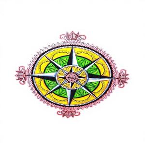 Vente en gros de tapisseries en coton peintes à la main LAXMANS, mandala multicolores, draps de lit imprimés, tentures murales 240x210cm en provenance d'Inde - Product Image 1