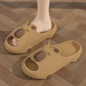 Pantoufles confortables de grande taille à semelle épaisse, douces, écologiques, antidérapantes, élégantes, pour l'intérieur et l'extérieur, pantoufles en fourrure - Product Image 2