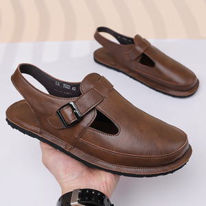 Sandalias Planas de Verano para Hombre, Punta Abierta, Casuales, de Calzado Fácil, Suela de Goma, Fabricadas en Vietnam, Color Sólido, Entresuela de EVA, Forro Textil - Product Image 2