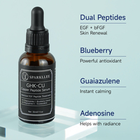 Nouveaux Produits Vente Flash Sérum Visage GHK-Cu Tripeptide 30ml Anti-Âge Réparateur Solution Soin Peau Peptides de Cuivre Bleus