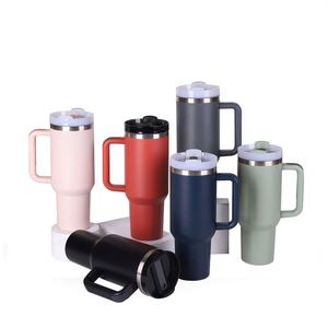 En Stock: Vaso Térmico de Acero Inoxidable Personalizado de 1200ml (40 oz) con Recubrimiento en Polvo y Popote para Artículos Promocionales y Fiestas - Product Image 2