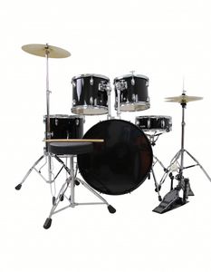 <span class=keywords><strong>Tambour</strong></span> de voyage Sendi professionnel en acier inoxydable, <span class=keywords><strong>5</strong></span> pièces, portable, noir, 14x5.5SD, avec chambre en érable, basse fréquence, adapté aux animaux domestiques - Product Image 1