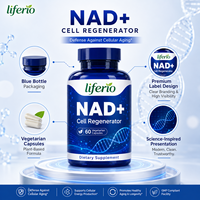 Capsules végétariennes NAD+ en vrac, marque privée, régénérateur cellulaire, complément anti-âge, soutient le métabolisme cellulaire