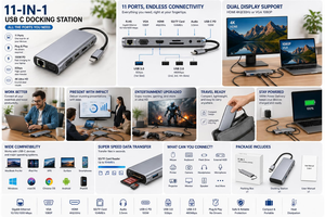 Adaptateur USB en gros, adaptateur multiport USB 3.0, compatible VGA PD, hub USB multifonction, hub type C - Product Image 5