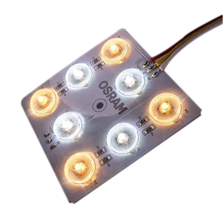 Module LED CCT à deux températures de couleur 24V CRI90 6.8W Blanc chaud/froid 2700K-6500K Ra 90 Block Chain Light pour plafond à film souple
