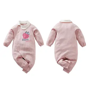 Vêtements pour bébés filles à manches longues, combinaisons personnalisées en pur coton pour les saisons de printemps et d'automne, sorties en gros