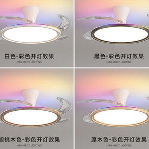 Modern Large Wind Variable Frequency Invisible Fan Lamp Bedroom Living Room Household Electric <b>Chandelier</b> LED Ceiling Fan - Product Image 6