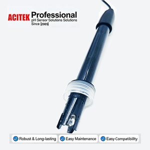 Sensor de sonda de <span class=keywords><strong>PH</strong></span> de vidrio de flujo de doble unión Conector BNC (ODM disponible) para aplicaciones químicas industriales de laboratorio - Product Image 4