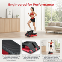 BNcompany OEM Steel Red Sustainable Full Body Cardio Trainer Resistance Bands Portable Mini Stepper Home Exercise Body Building