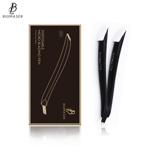 Biomaser nuevo microblading negro súper afilado desechables microblading hoja pluma con esterilizado microbrush - Product Image 5