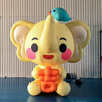 Mascotte publicitaire gonflable Chat porte-bonheur, personnage de dessin animé géant en tissu Oxford pour la décoration et l'affichage d'événements extérieurs