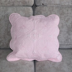 Coperta trapuntata leggera in cotone con monogramma a festoni in rilievo, coperta trapuntata per neonati, coperta per bambini - Product Image 2
