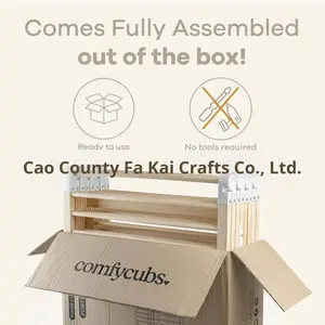 Parc pour bébé en bois moderne pour usage domestique Clôture rampante pour enfants et barrière de sécurité pour la marche pour bébé Respectueux de l'environnement Magasin facile - Product Image 2