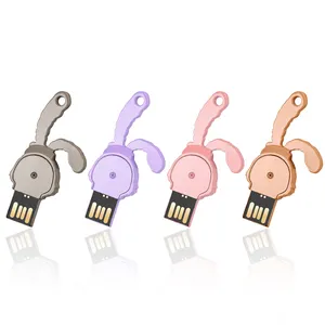 Hot Selling pendrive 32GB USB Flash Drive Cartoon Rabbit-Shaped Cute Thumb Drive Memory Stick for External Data Storage