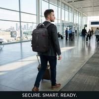 Mochila de Viaje de Negocios Unisex de Diseño Coreano, Impermeable, Antirrobo, de Poliéster, para Portátil, con Correas de Nailon con Amortiguación de Aire, para Estudiantes