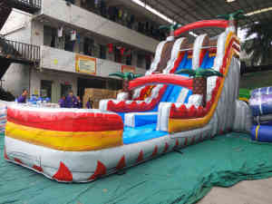 Fun <span class=keywords><strong>Obstacle</strong></span> Inflatables Waterslides Với Bể Bơi Khổng Lồ Trượt Nước Thương Mại - Product Image 3