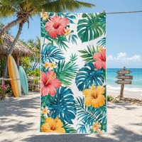 Wholesale Luxury 100% Cotton Terry Eco-Friendly Beach Towel Custom Logo Printed Oversized Soft Absorbent Pool Swim Towel for