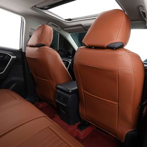 Fundas de Asiento de Coche Universales Completas en Color Marrón, Diseño Deportivo, Material de Cuero, para Land Cruiser, Precio de Fábrica - Product Image 3