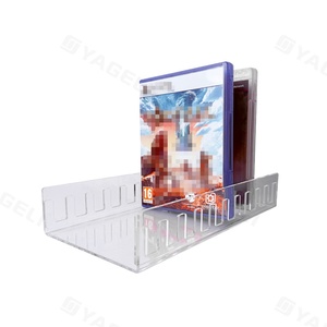 Support de rangement moderne en acrylique translucide sur mesure pour cartes de jeux vidéo PS5, PS4, PS3 – Montage facile – Offre spéciale - Product Image 5