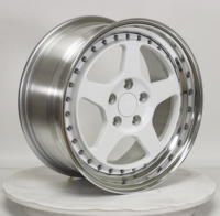 Neue Geruida Glänzend Weiße Polierte Fünfspeichen Geschmiedete Aluminiumlegierung Räder 6 Jahre Garantie 12000T S4-00073 18-24 Maßanfertigung