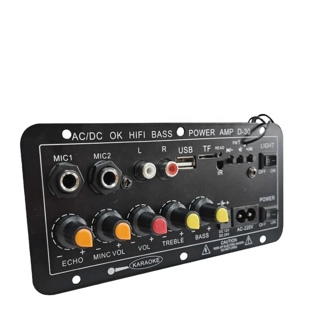 Support Custom 12V 24V 220V Subwoofer Bass Power Amp Mp3 USB Remote Control Car High Power Bass Amplifier D30 Amplifier Board