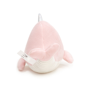 Peluche Narval Rose Kawaii avec Corne Argentée Scintillante, Adorable Jouet en Peluche Baleine Licorne Créature Marine pour Filles - Product Image 3